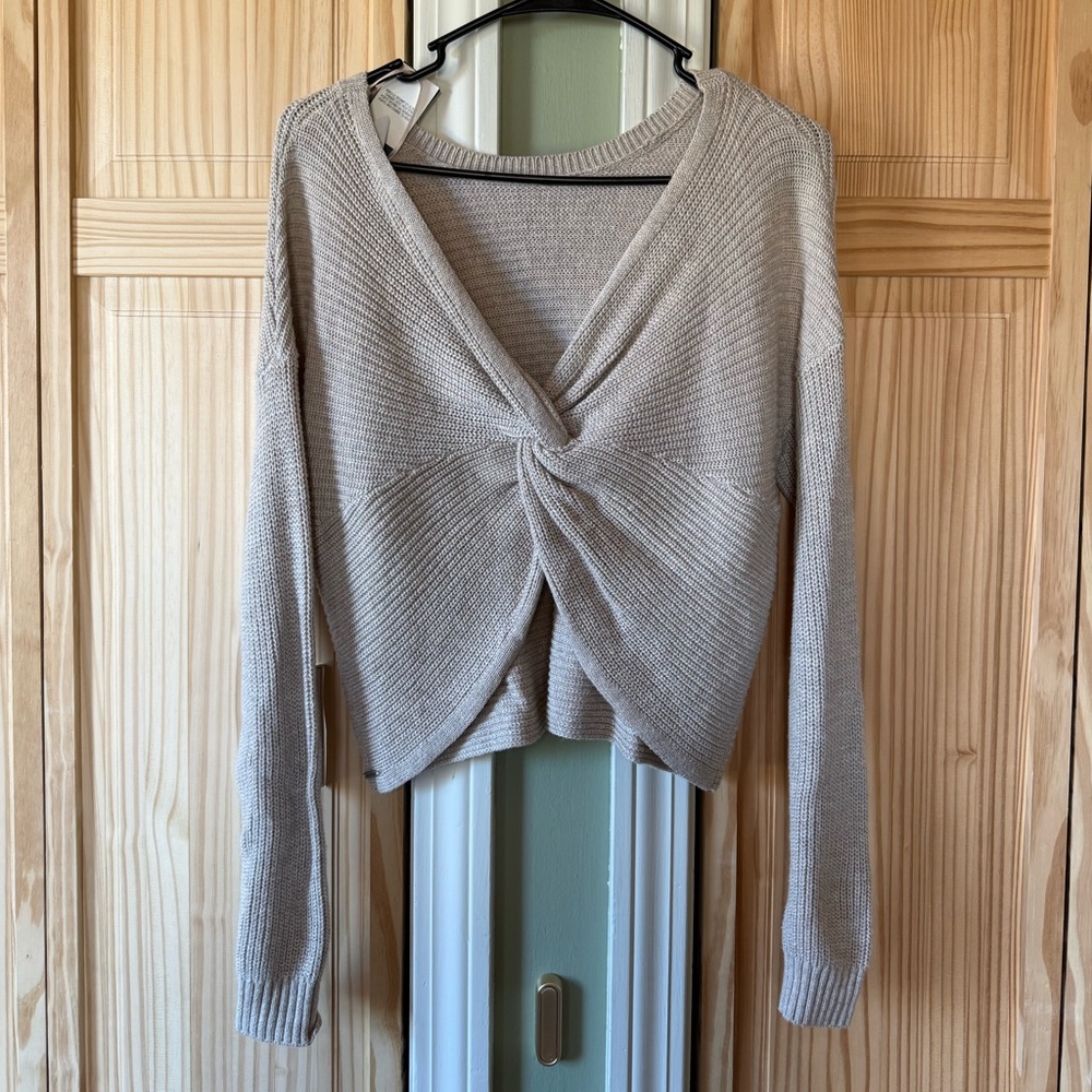Hollister Knotted Crop Sweater